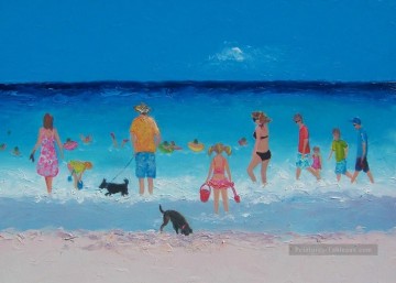 Vacances amusantes sur la plage Impressionnisme enfant Peinture à l'huile